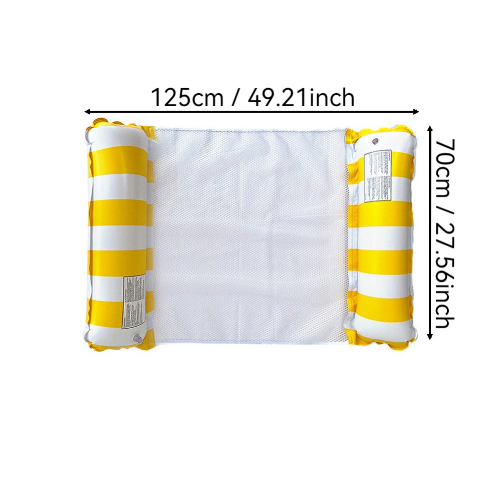 Inflatable Floating Hammock For Pool Party PVC Stripe Water Mat For Ultimate Relaxation 10