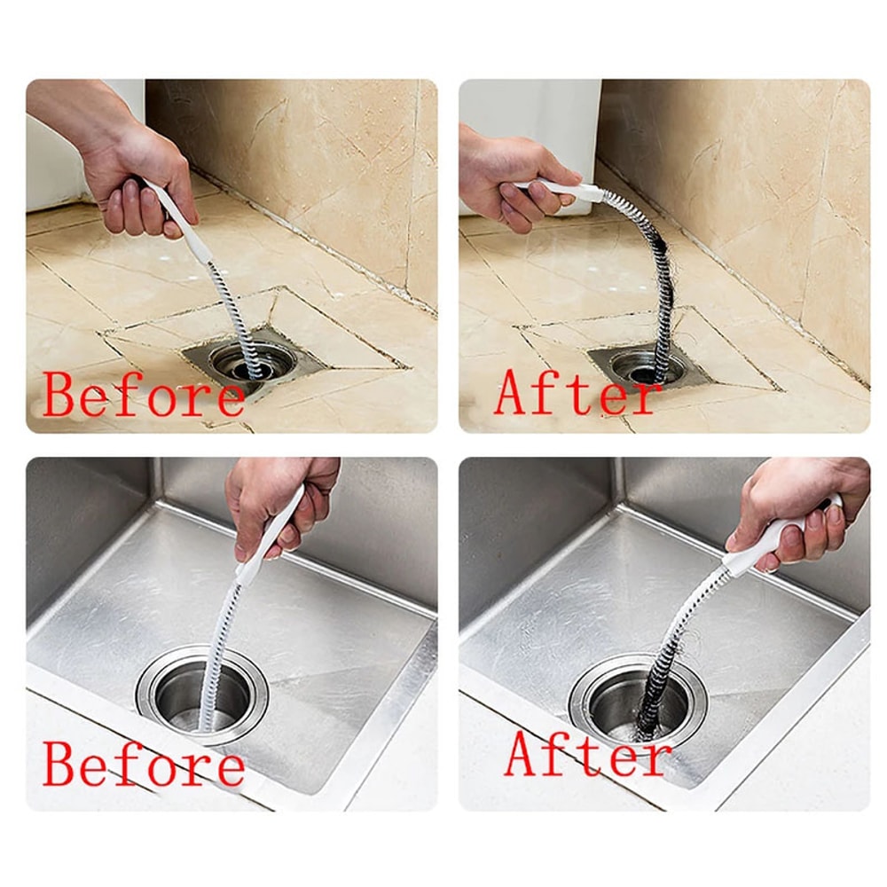 Flexible Pipe Dredging Brush Effective Hair Clog Remover For Bathroom Kitchen Sewer Pipes 4