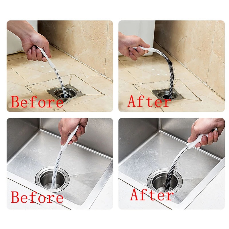 Flexible Pipe Dredging Brush Effective Hair Clog Remover For Bathroom Kitchen Sewer Pipes 4