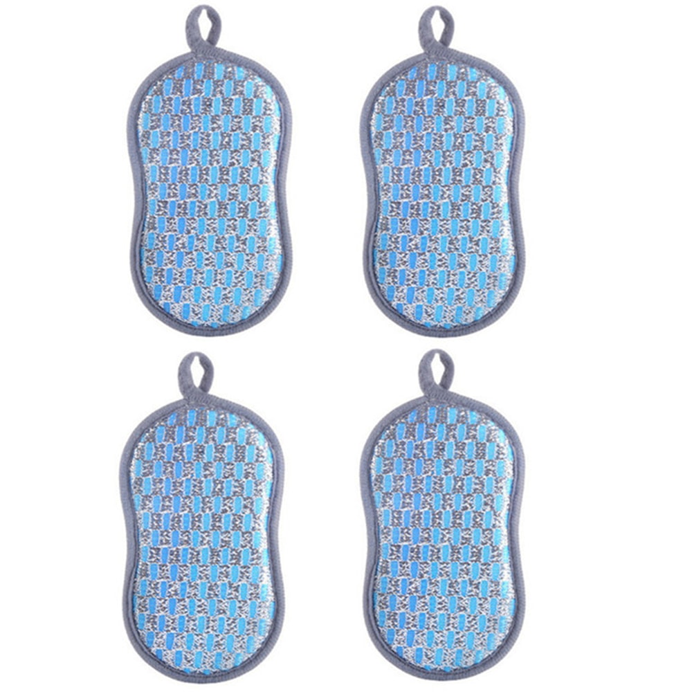 DoubleSided Kitchen Cleaning Sponge Scrubber For Dishwashing Scouring Pad 5