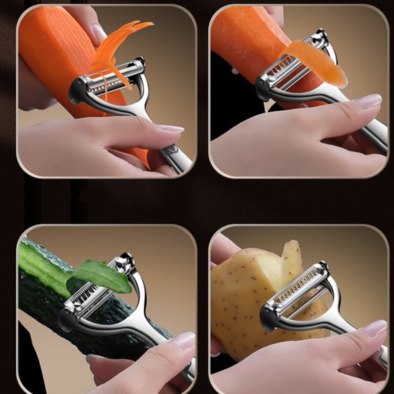 2in1 Stainless Steel Vegetable Peeler Potato Peeler Multifunction Carrot Grater Fruit Tools Kitchen 4