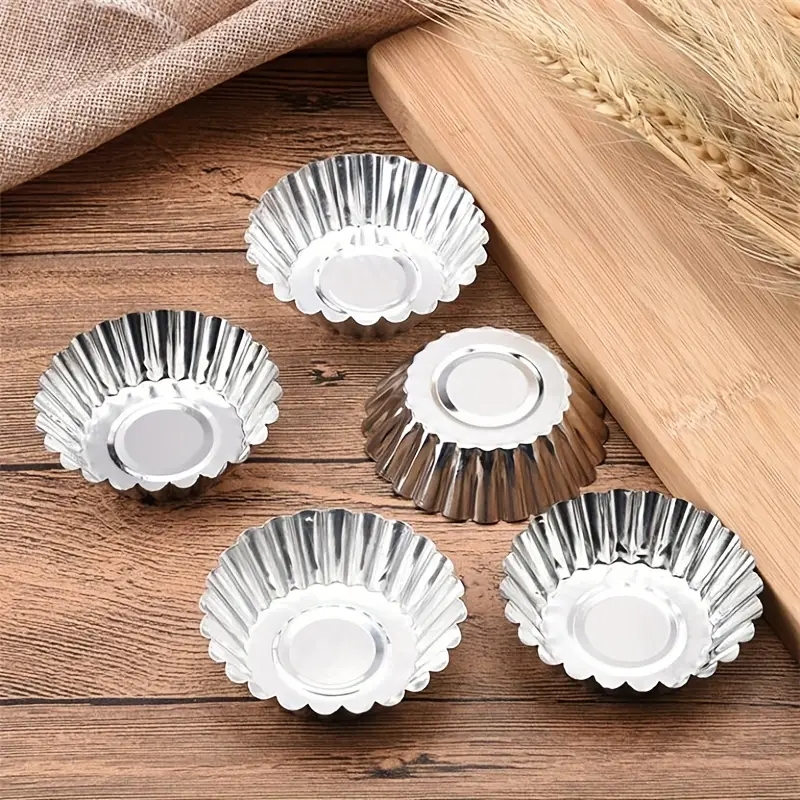 Reusable Aluminum Egg Tart Molds For Pastries Cookies Puddings Jellies And Mooncakes Nonstick Baki 3