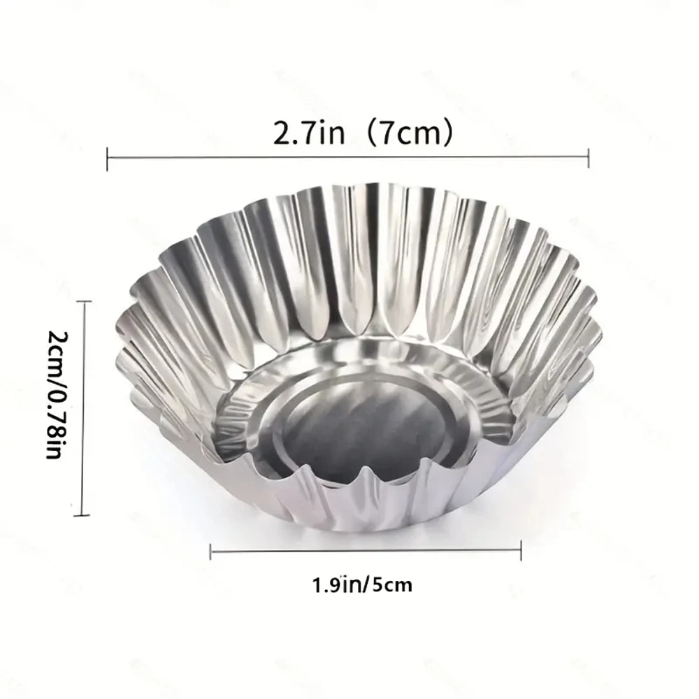 Reusable Aluminum Egg Tart Molds For Pastries Cookies Puddings Jellies And Mooncakes Nonstick Baki 5