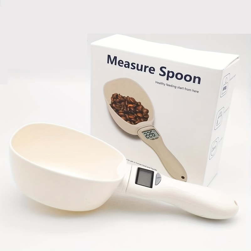 Digital Food Measuring Spoon Scale for Pet Food & Flour – Ideal for Cats, Dogs, and Home Cooking