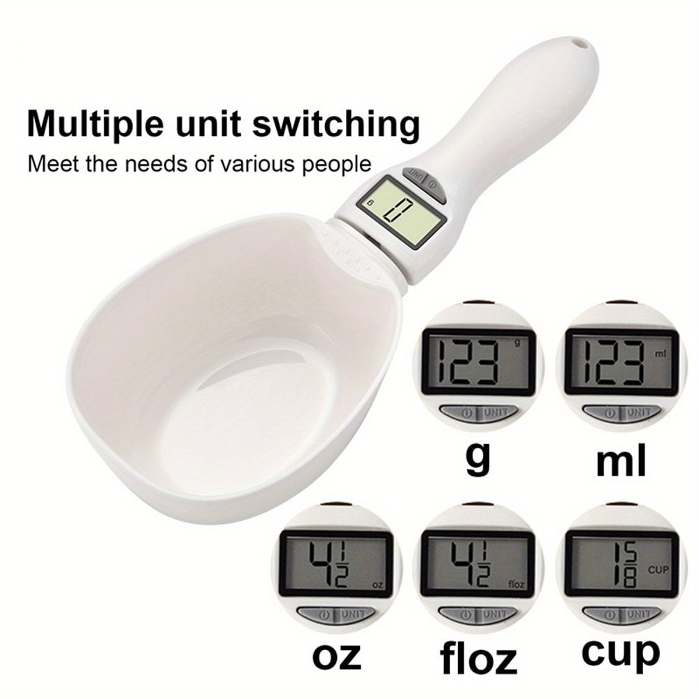 Digital Food Measuring Spoon Scale for Pet Food & Flour – Ideal for Cats, Dogs, and Home Cooking