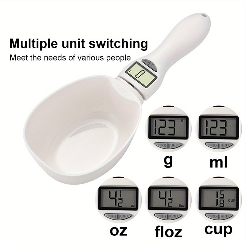 Digital Food Measuring Spoon Scale for Pet Food & Flour – Ideal for Cats, Dogs, and Home Cooking