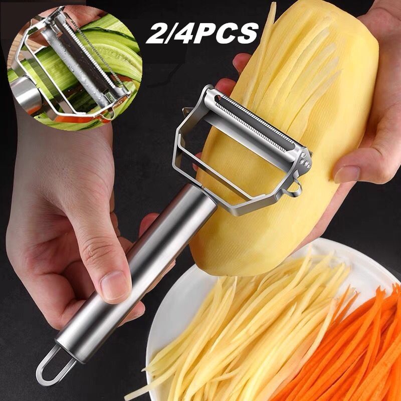 Stainless Steel Vegetable Peeler With DoubleHead Design For MultiFunction Kitchen Use 0