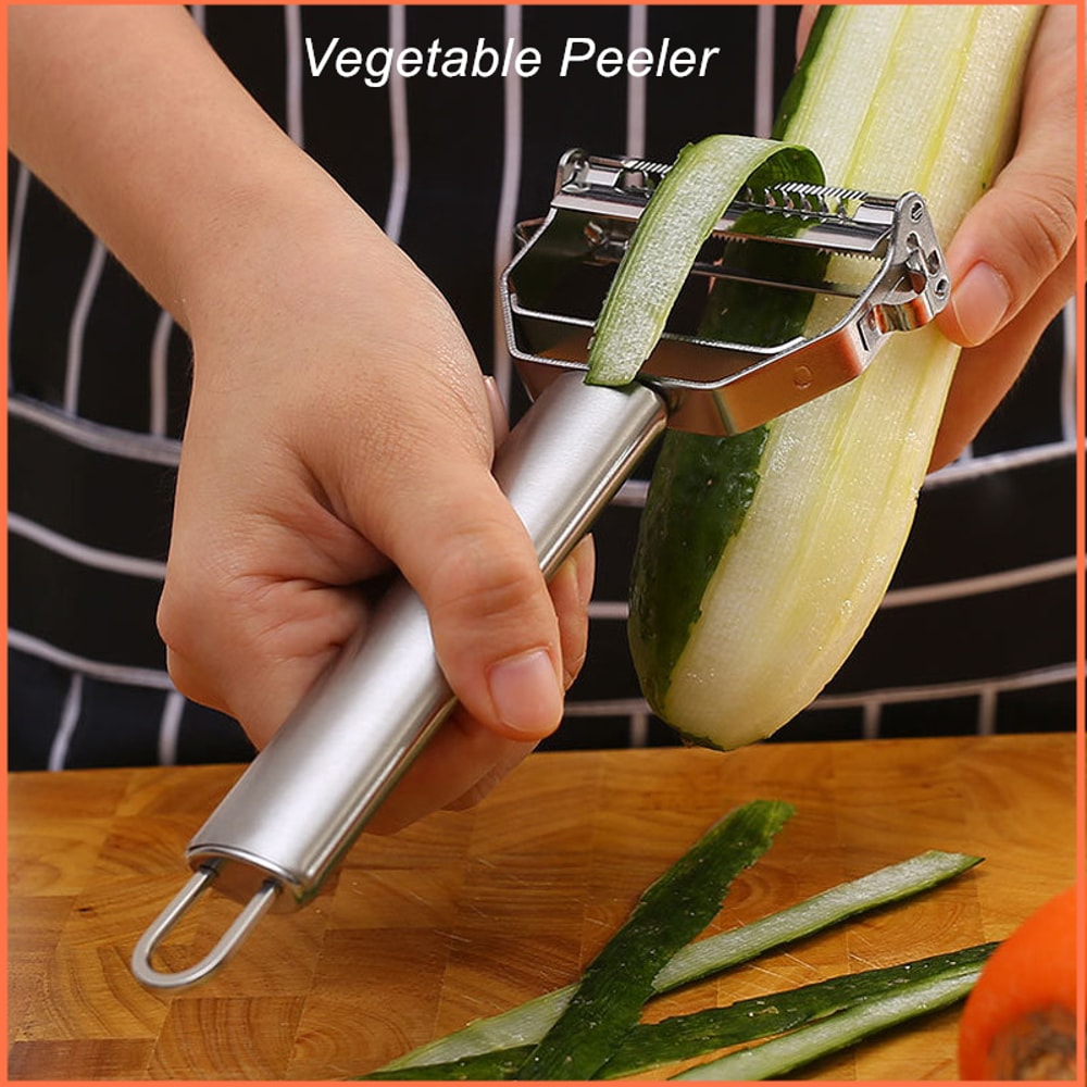 Stainless Steel Vegetable Peeler With DoubleHead Design For MultiFunction Kitchen Use 1