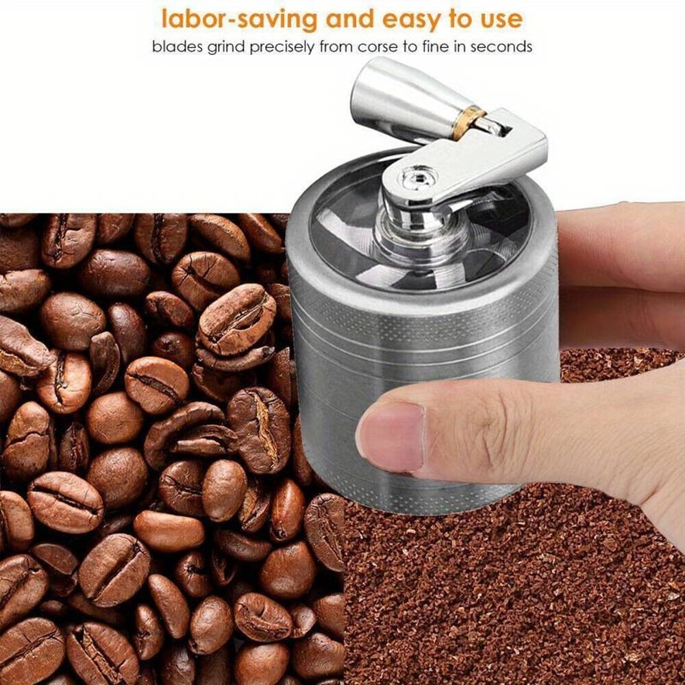 Multifunctional Coffee and Spice Grinder for Nutmeg, Ginger, Salt, and Pepper – Handheld Kitchen Crusher