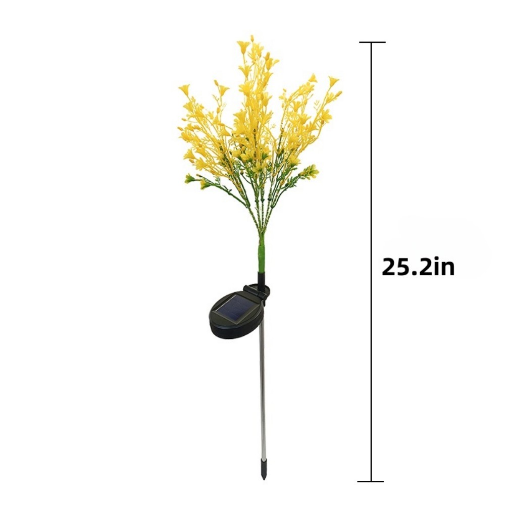 Head Solar Rapeseed Flower Outdoor Ground Light for Garden, Pathway, Patio, and Lawn Decoration