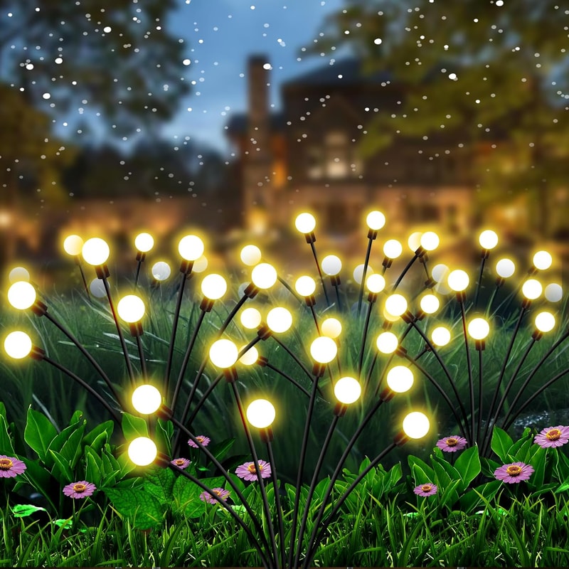 Solar Powered Firefly Garden Lights – Upgraded Waterproof Outdoor Decoration Lights