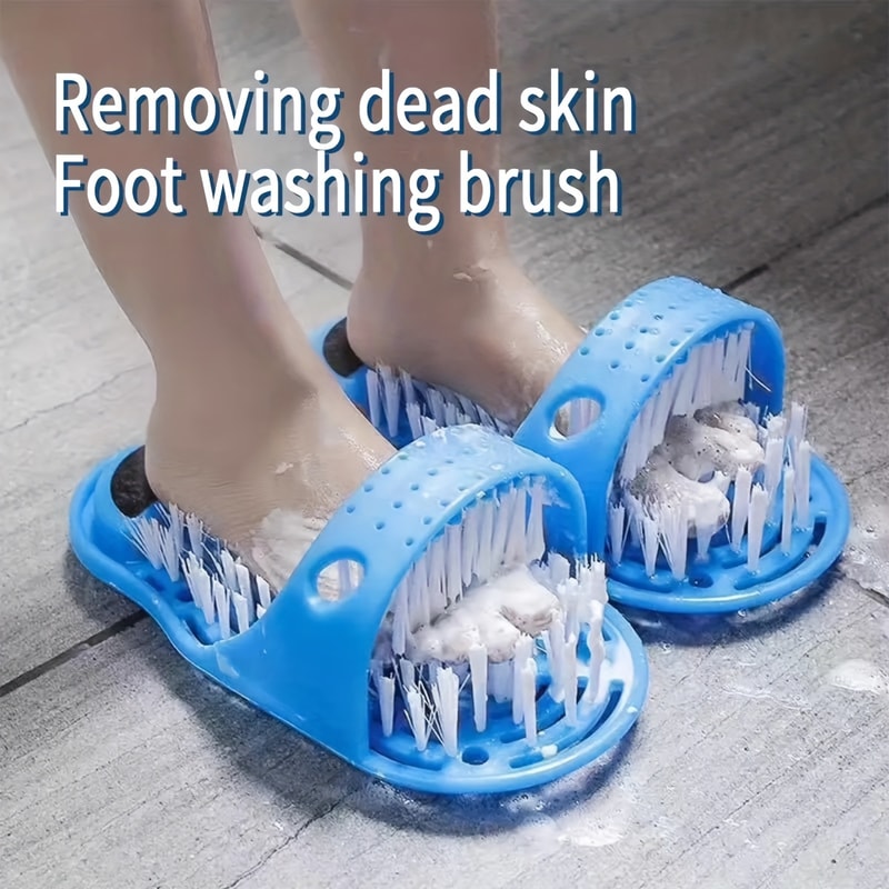 High Reliability Foot Scrub Brush With Suction Cup Dead Skin Remover For Shower Bathing 4