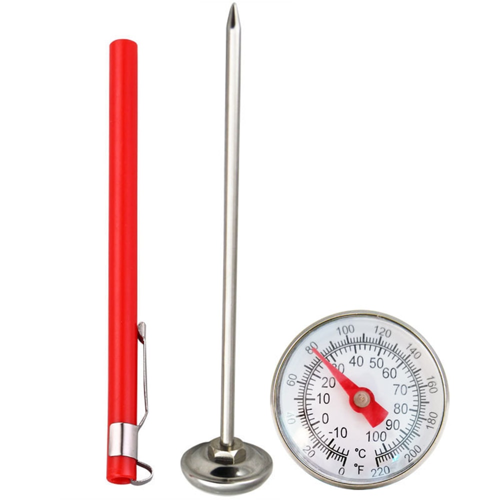 Bimetallic Food Thermometer For Kitchen Stainless Steel Probe For Milk Coffee Baking 5