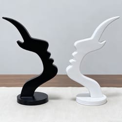 minimalist acrylic glasses display stand - modern side face glasses holder for desk or bedside table