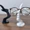 Minimalist Acrylic Glasses Display Stand - Modern Side Face Glasses Holder for Desk or Bedside Table
