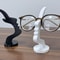 Minimalist Acrylic Glasses Display Stand - Modern Side Face Glasses Holder for Desk or Bedside Table