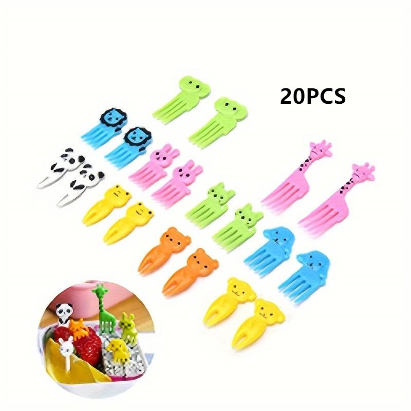 Mini Cartoon Animal Farm Fruit Fork Fun Snack Cake Picks For Kids Bento Lunch Party Decor Random 6