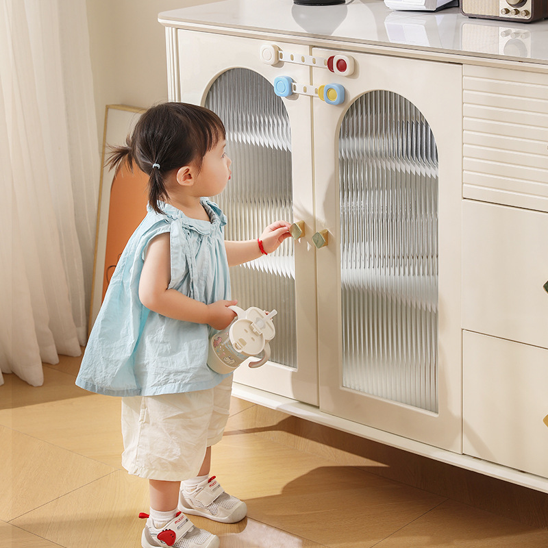 Transparent Baby Proof Lock No Drilling Child Safety Lock for Drawers Doors and Refrigerators