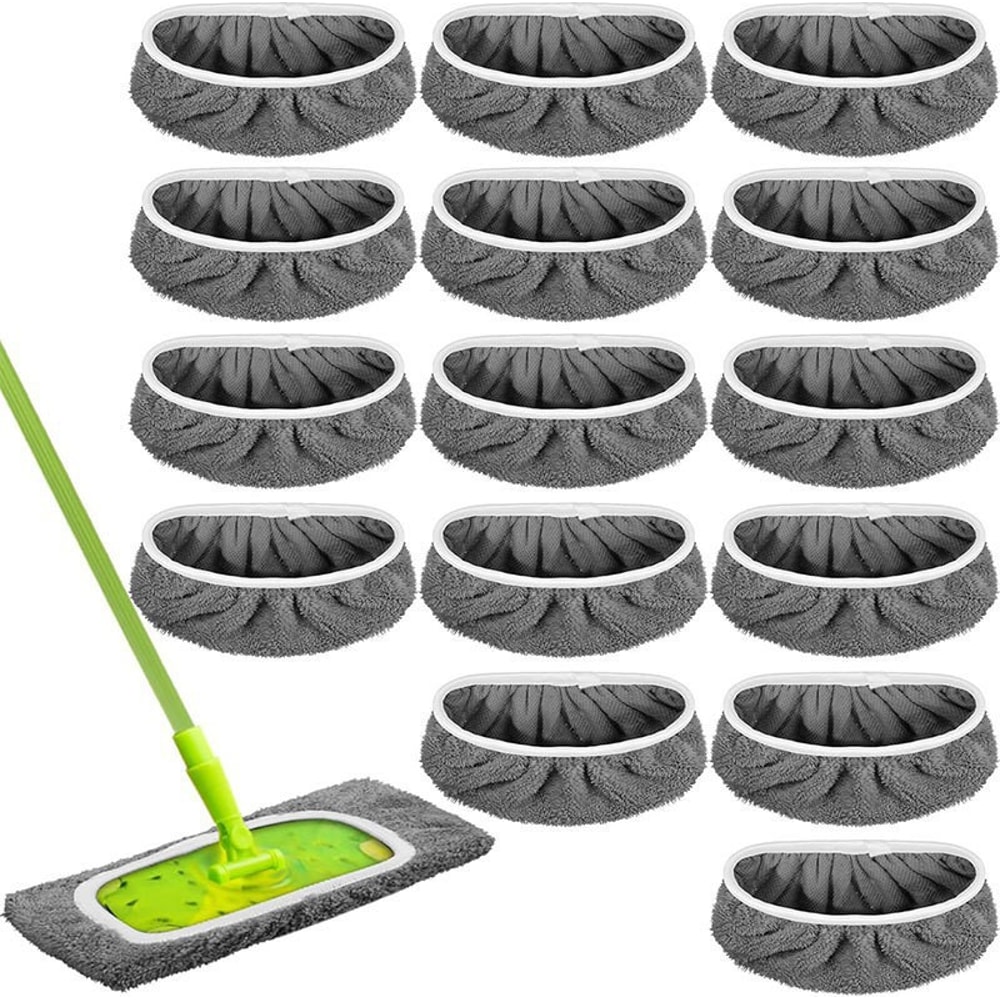 Elastic Fit Flat Mop Replacement Cover for Wet and Dry Floor Cleaning
