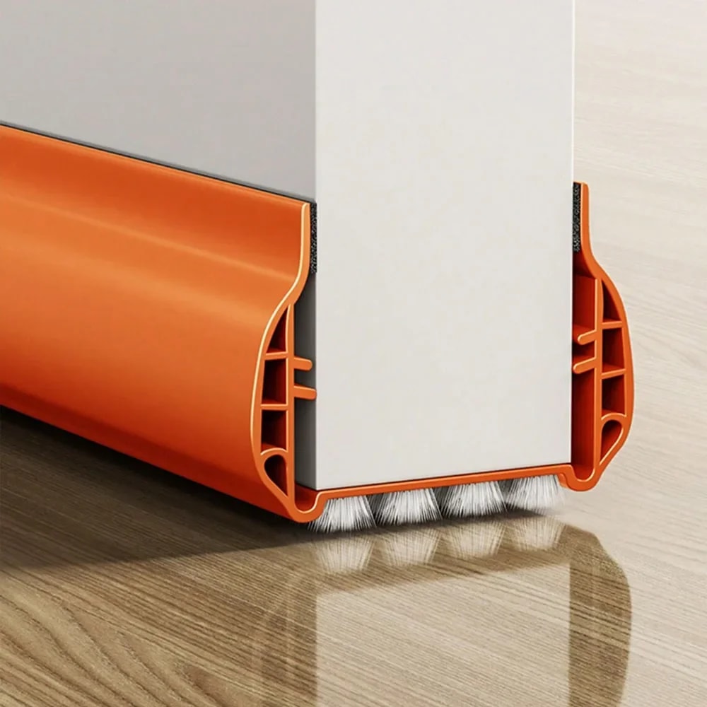 PVC Wool Door Bottom Seal Strip For Noise Reduction Draft Protection 0