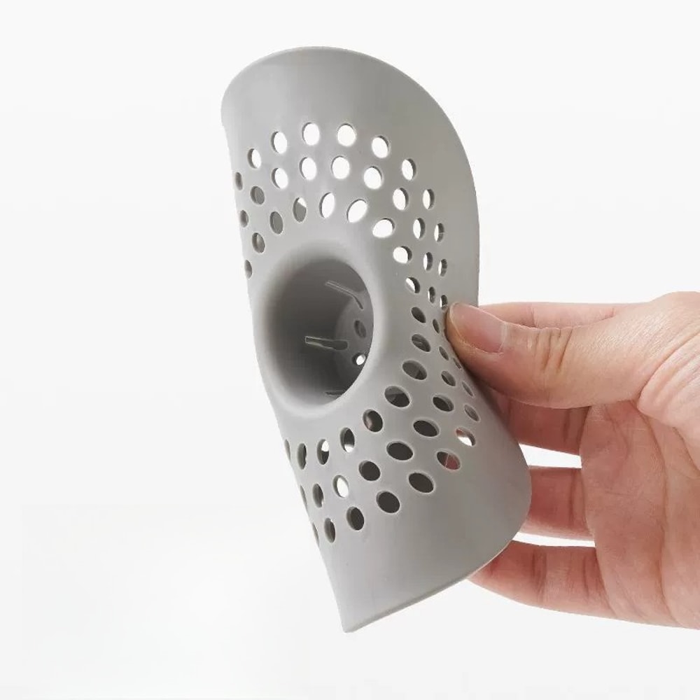 Multifunctional Silicone Drain Strainer for Bathroom Shower Hair Catcher
