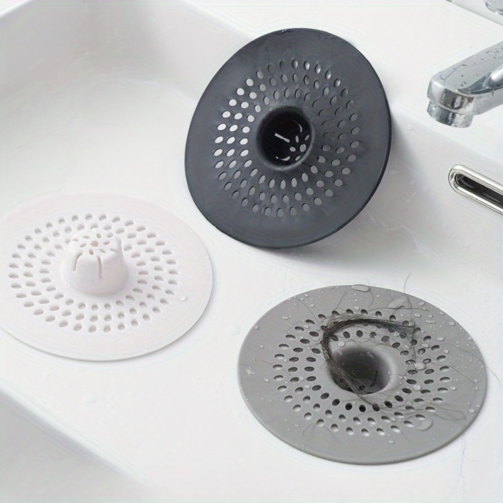 Multifunctional Silicone Drain Strainer for Bathroom Shower Hair Catcher