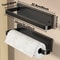 No Drill Paper Towel Holder Stainless Self Adhesive Space-Saving Kitchen & Bathroom Dispenser