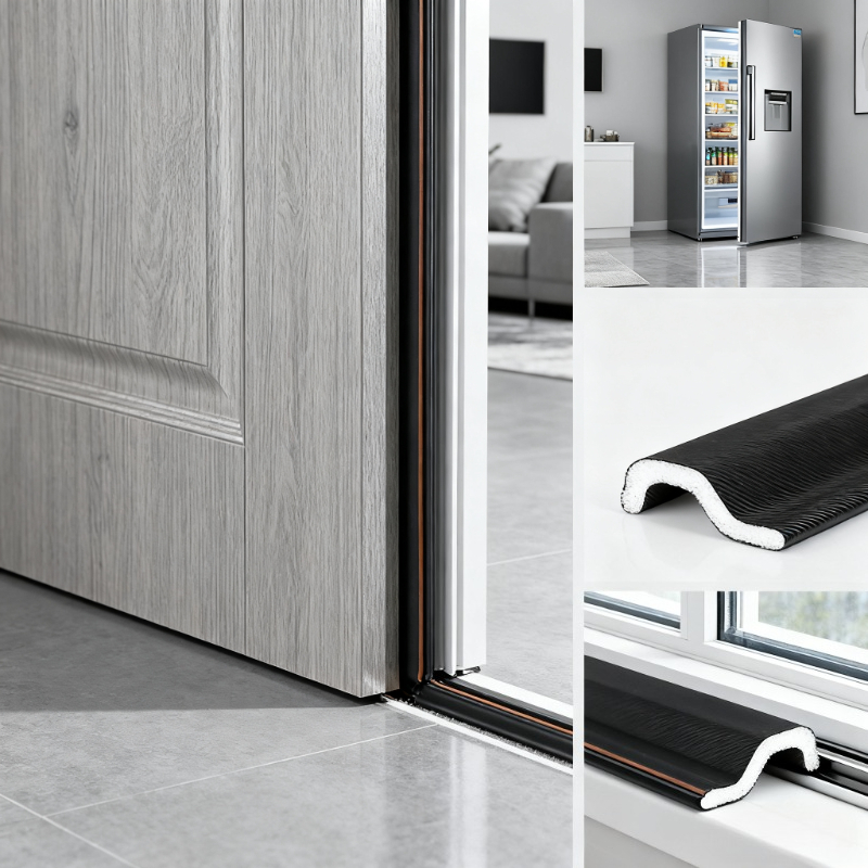 Self-Adhesive Weather Stripping Seal for Doors & Windows – Windproof & Soundproof Gap Filler