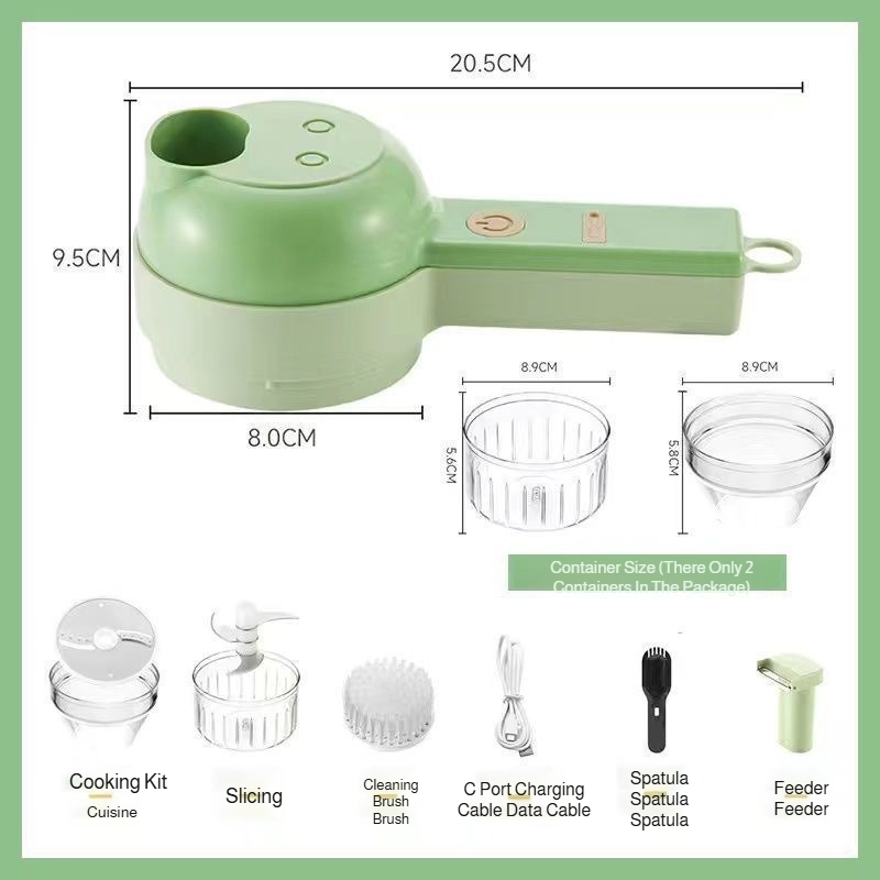 Electric Vegetable Cutter & Food Chopper Handheld Wireless Garlic Masher for Home Kitchen