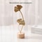 Golden Ginkgo Leaf Metal Figurine Desktop Sculpture For Home Decor 3
