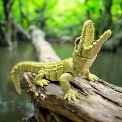 movable 3d printed skeleton crocodile desktop decoration toy