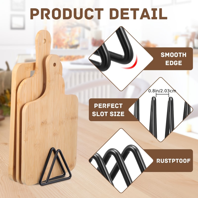 Acrylic Metal Cutting Board Stand Kitchen Storage Organizer Rack for Easy Access