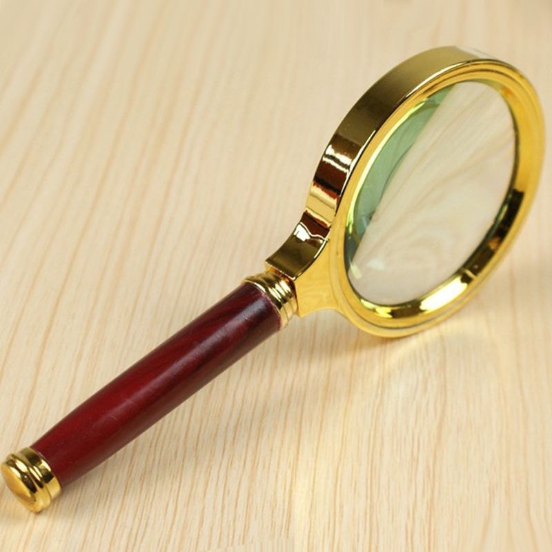 50x HighDefinition Metal Magnifying Glass Handheld Magnifier For Reading Scientific Experiments 0