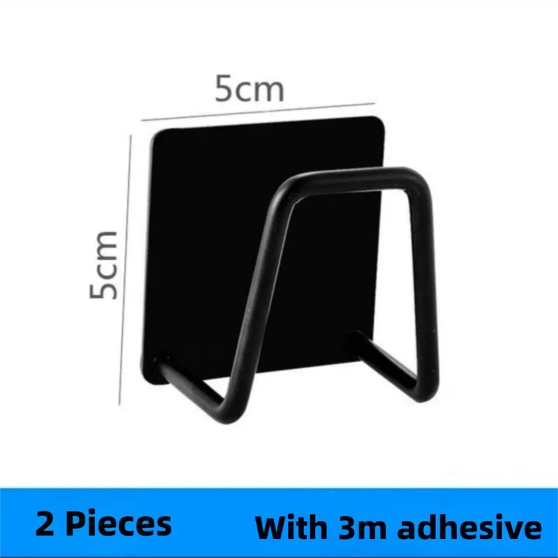 Self-Adhesive Stainless Steel Kitchen Sponge Rack – Compact & Durable Storage Solution