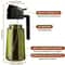Olive Oil Dispenser Bottle - Dark Green Glass with Light-Blocking Sprayer for Cooking