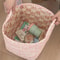 Foldable Rural Flower Storage Basket – Large Capacity Fashionable Laundry Bin with Durable Acrylic Design