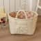 Foldable Rural Flower Storage Basket – Large Capacity Fashionable Laundry Bin with Durable Acrylic Design