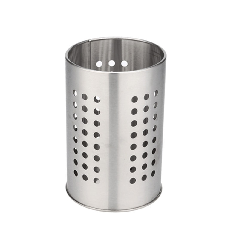 Stainless Steel Chopstick Holder & Perforated Utensil Drying Rack for Kitchen Cutlery Storage