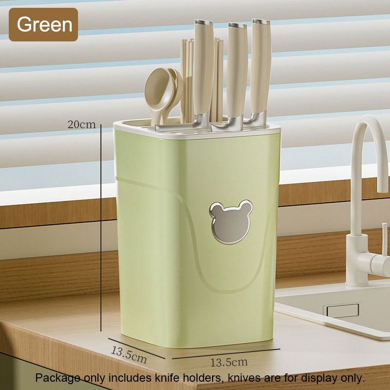 MultiPurpose Acrylic Knife Block Holder Transparent Kitchen Cutlery Storage Rack For Home Tablewa 7