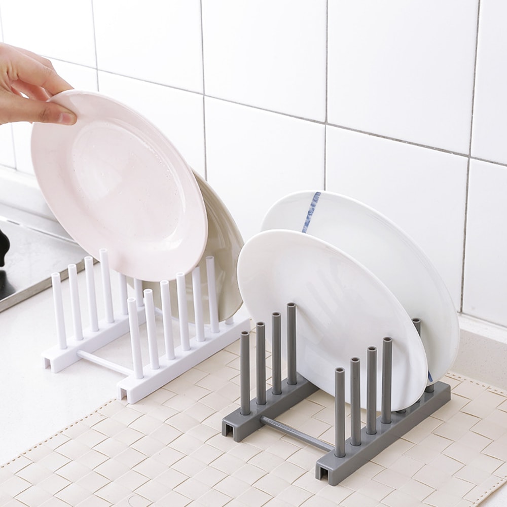 Small Dish Drying Rack for Sink – Acrylic Dish Drainer Tray with Cutlery Holder