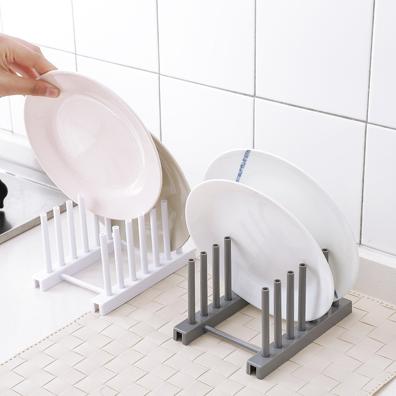 Small Dish Drying Rack for Sink – Acrylic Dish Drainer Tray with Cutlery Holder