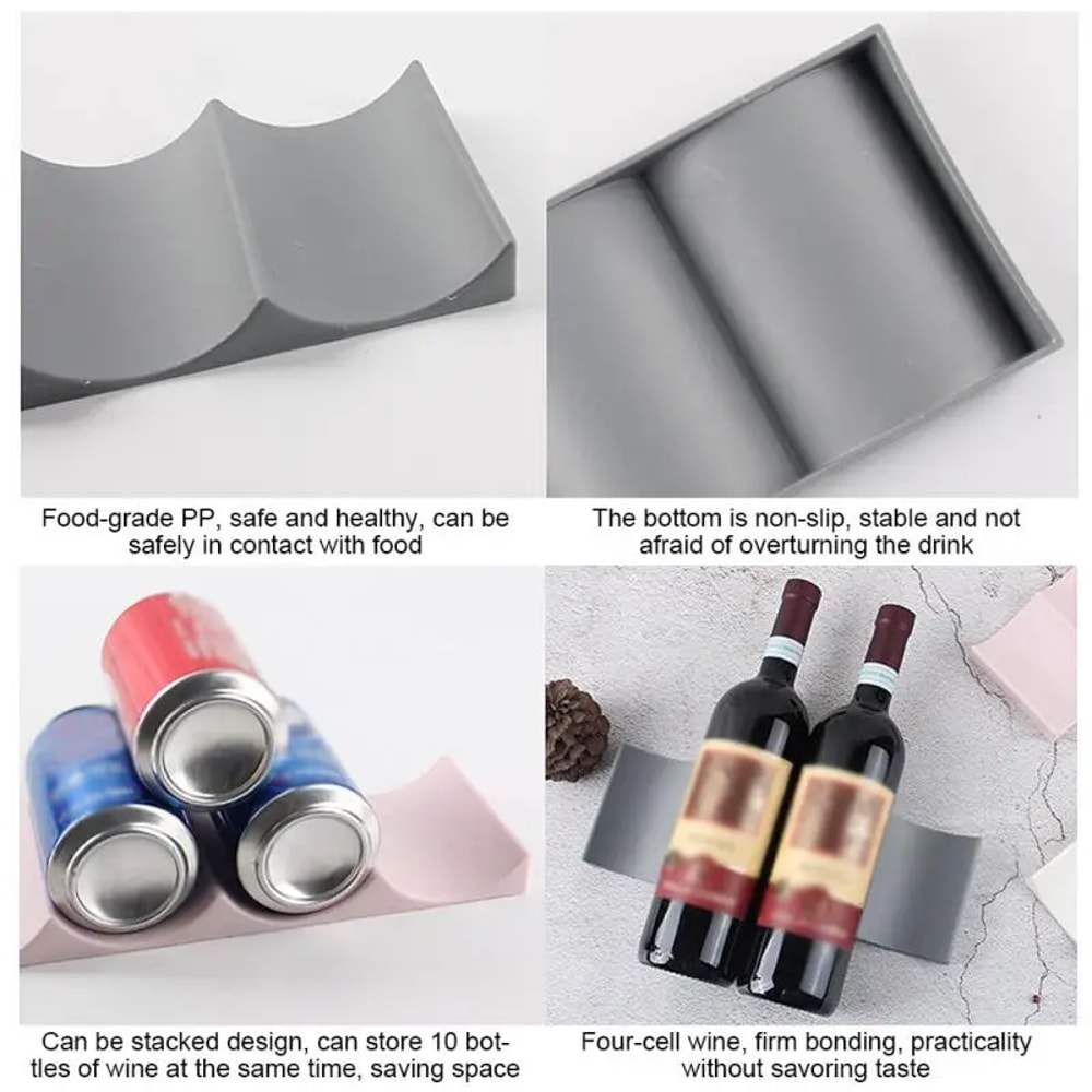 Stackable Bottle Holder For Countertop Cabinet Fridge Cabinet Organizer For Cans Beer Bottles 4