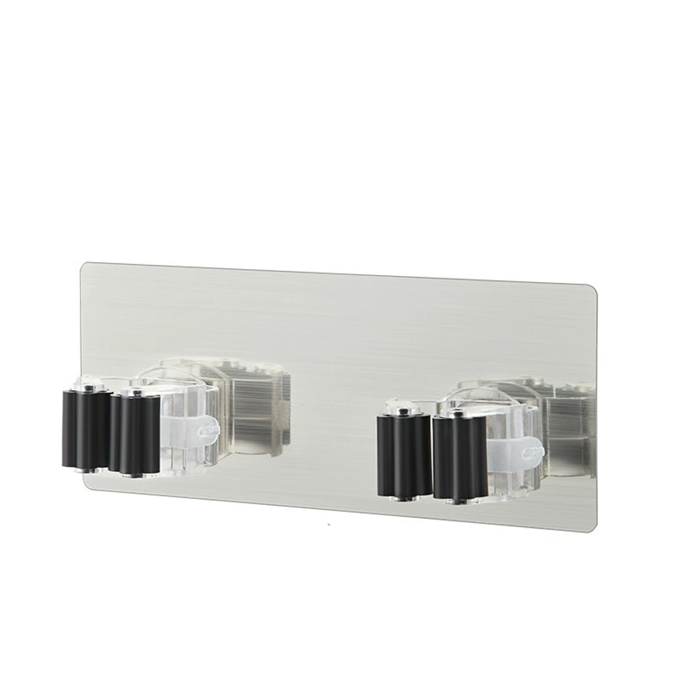 Multi-Functional Traceless Mop Holder - Strong Adhesive Mop Hook for Home Use | No Nails or Punching, Single & Double