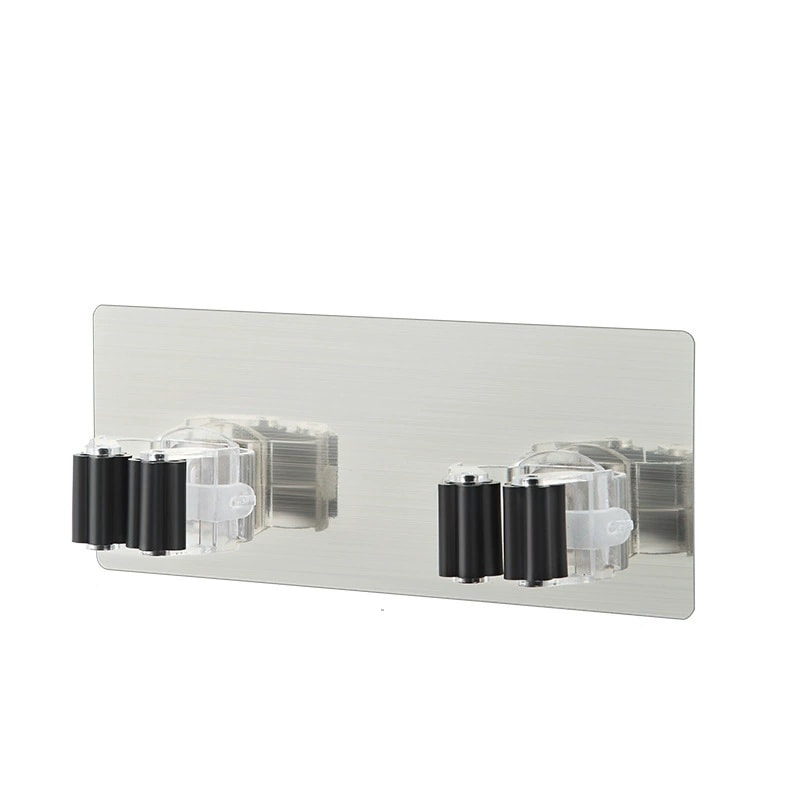 Multi-Functional Traceless Mop Holder - Strong Adhesive Mop Hook for Home Use | No Nails or Punching, Single & Double