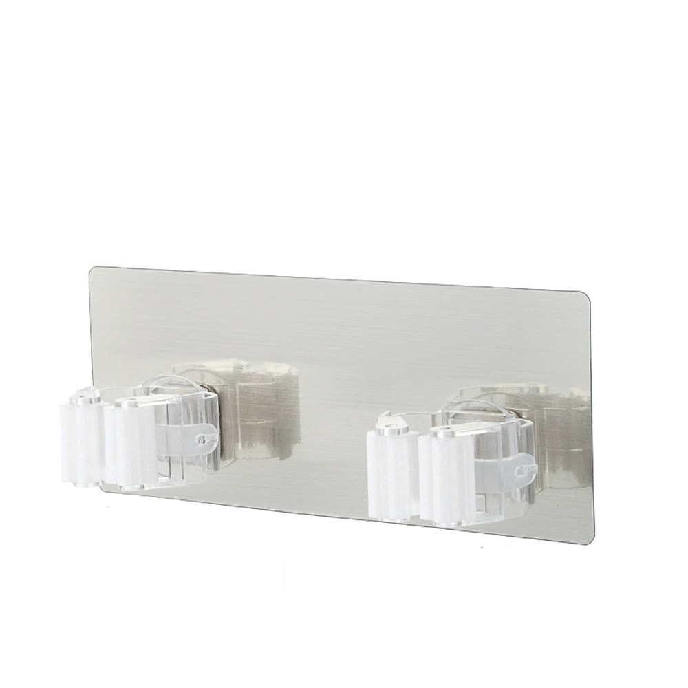 Multi-Functional Traceless Mop Holder - Strong Adhesive Mop Hook for Home Use | No Nails or Punching, Single & Double