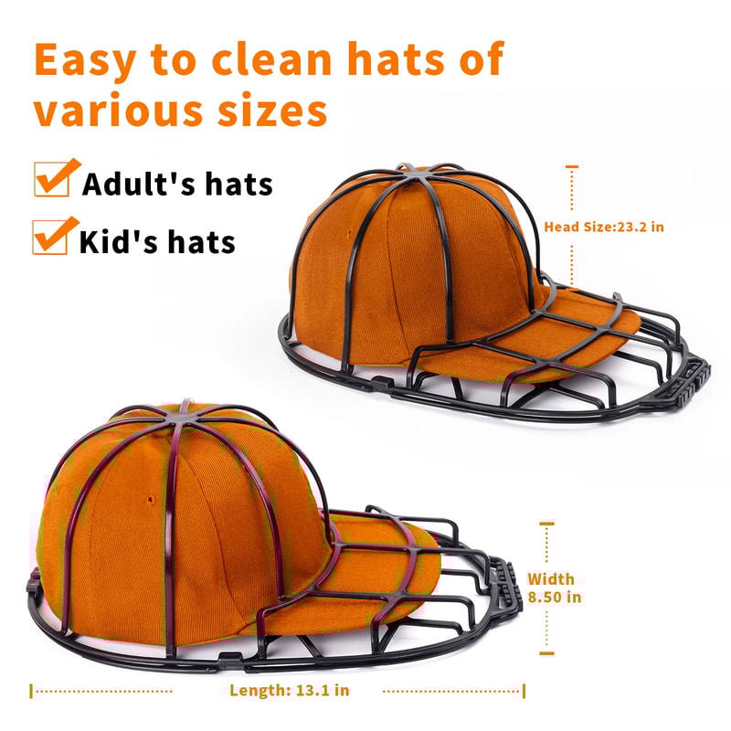 Multifunctional Baseball Cap Washer – Ideal Hat Cleaner & Shaper for Adults & Kids