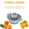 Portable Stainless Steel Lemon Squeezer And Juicer With Bowl Container Easy To Use For Oranges Lem 1