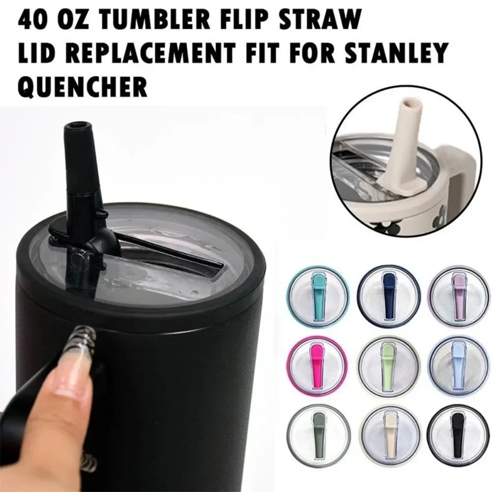 SpillProof Cup Cover For Stanley Replaceable EcoFriendly Spiral Straw Accessory 3