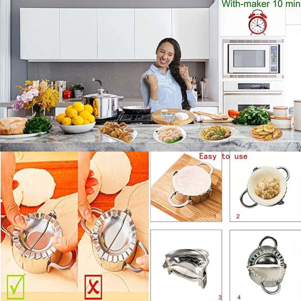 Stainless Steel Dumpling Maker Ravioli Press Pastry Pie And Wrapper Mold For Easy Cooking 1