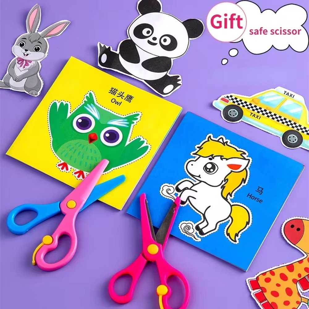 Handmade Paper Cut Book for Kids – DIY Cartoon Scrapbooking Art Toys & Learning Gift for Children